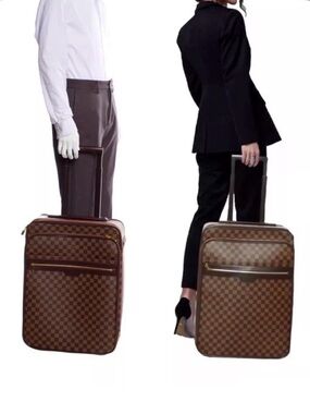 Louis Vuitton Pegase 55 Damier Ebene Rolling Carry-On Suitcase Cabin Luggage